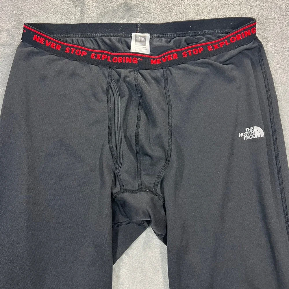 The North Face Mens L Base Layer Compression Tight Leggings Black Solid Bamboo